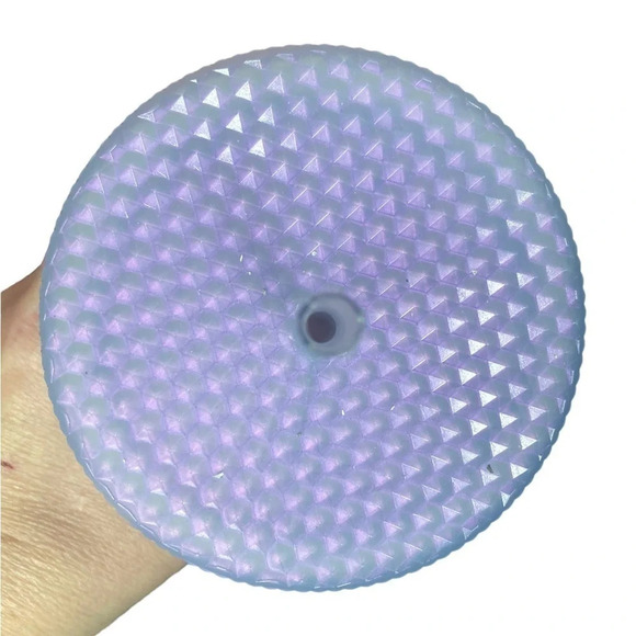 STARBUCKS Venti 24oz Tumbler Cup Iridescent Icy White Lilac Studded Durian NWT - Picture 4 of 8